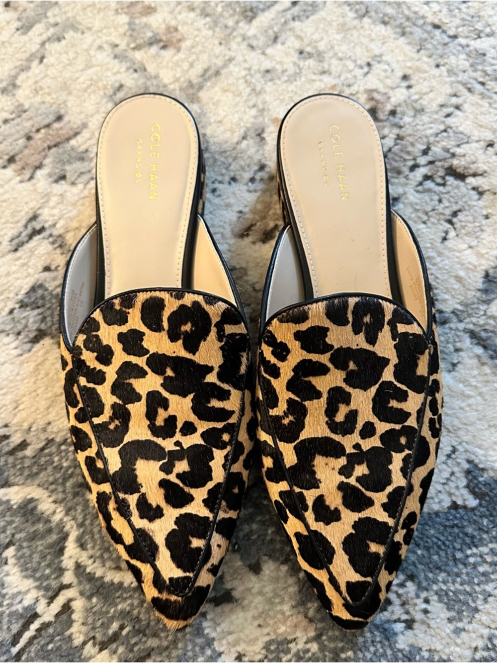 Cole Haan Leopard-Print Pointed Mule 8.5